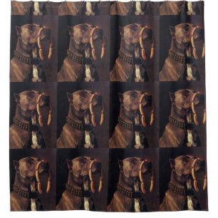 Rideaux De Douche Pinscher obéissant de dobermann