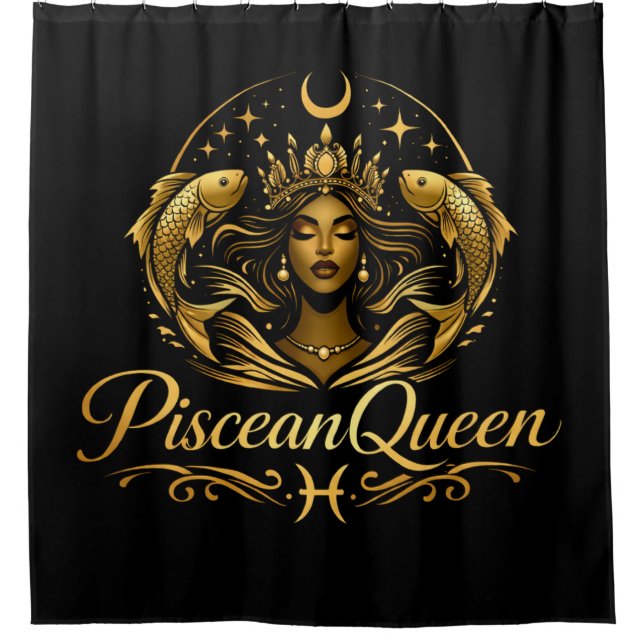Rideaux De Douche Piscean Queen Face Shower Curtain (Devant)
