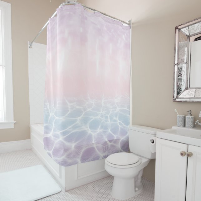 Rideaux De Douche Piscine sous-marine pastel Glam 1 (En situation)