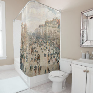Rideaux De Douche Pissarro - Boulevard Montmartre, Soleil après-midi