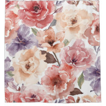 Pivoine de coucher de soleil chaud aquarelle rose