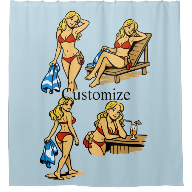 Rideaux De Douche Plage de Bikini Time Thunder_Cove (Devant)