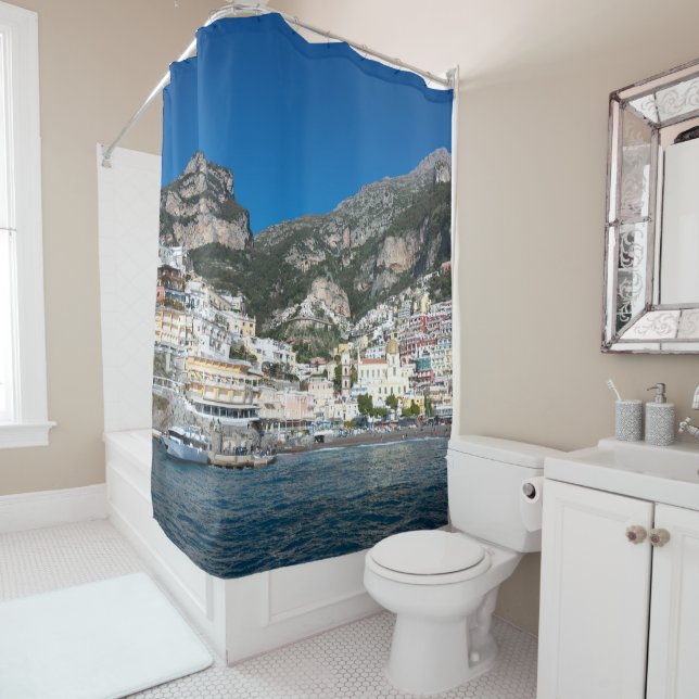 Rideaux De Douche Plage de Positano Marina Grande 2 (En situation)