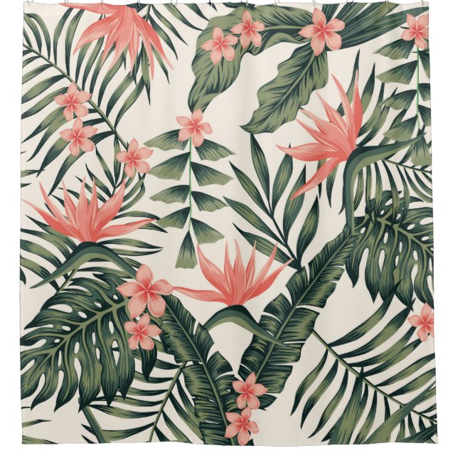 Rideaux De Douche Plage papier peint motif joyeux et transparent de  (Devant)