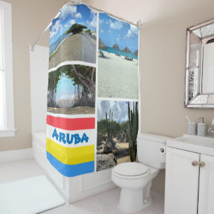 Rideaux De Douche Plage pittoresque et désert Aruba