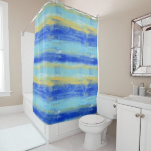 Rideaux De Douche Plage relaxante Aqua Turquoise Nautical