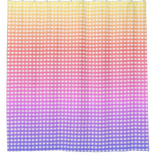Rideaux De Douche Plaid arc-en-ciel