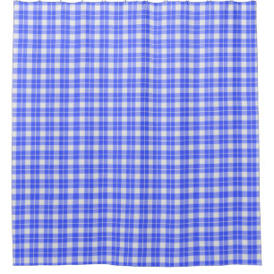 Rideaux De Douche Plaid bleu