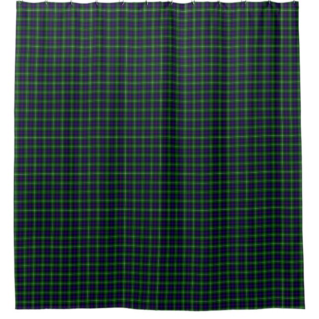 Rideaux De Douche plaid bleu vert de tartan du sud (Devant)