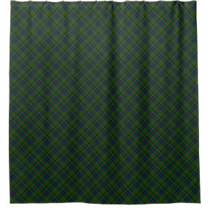 Rideaux De Douche Plaid bleu vert tartan Park