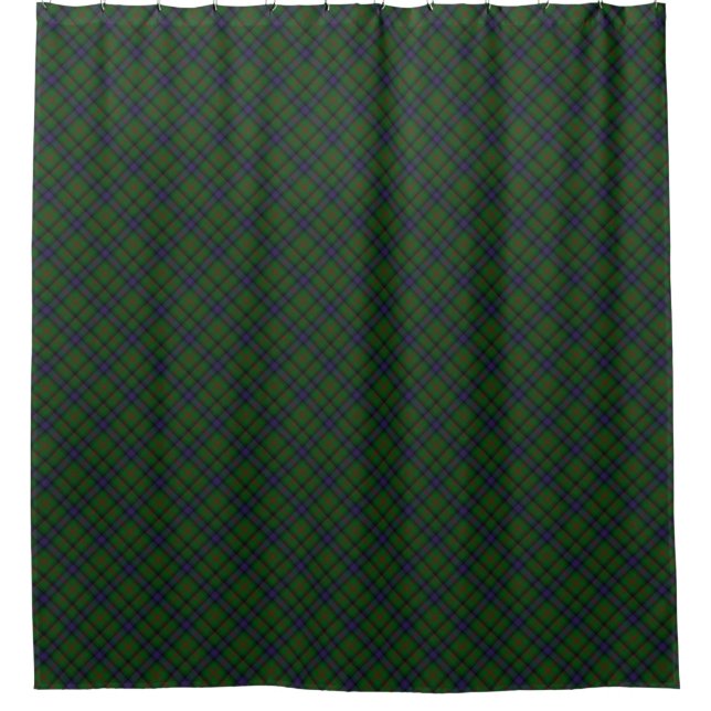 Rideaux De Douche Plaid bleu vert tartan Park (Devant)