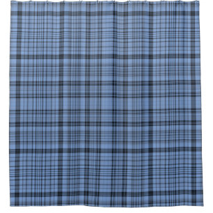 Rideaux De Douche Plaid de bleu de bleuet