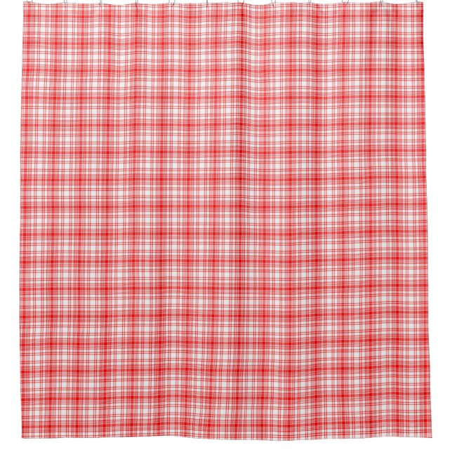 Rideaux De Douche Plaid rouge (Devant)