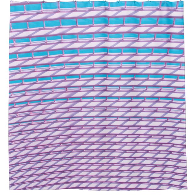 Rideaux De Douche Plan d'architecture en béton blanc (Devant)