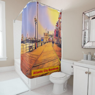 Rideaux De Douche Planche de la Plage Pop Art