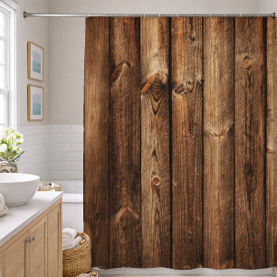 Rideaux De Douche Planches de bois 
