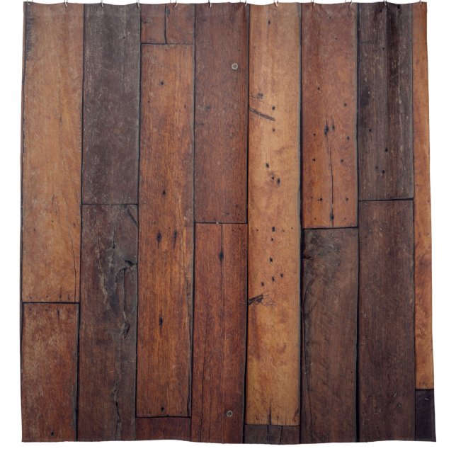 Rideaux De Douche planches en bois (Devant)