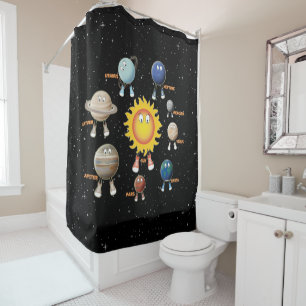 Rideaux De Douche Planètes et système solaire