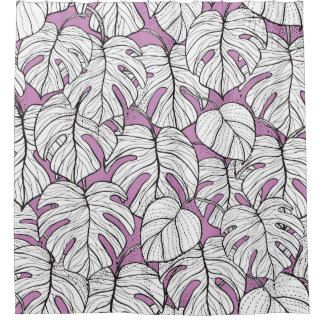 Rideaux De Douche Plante de Monstère tropicale Répéter le Motif