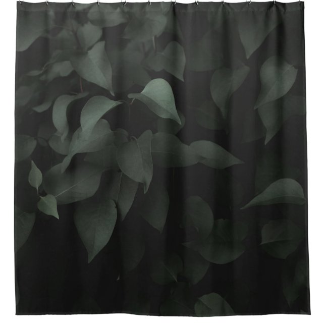 RIDEAUX DE DOUCHE PLANTE FEUILLES VERTES (Devant)