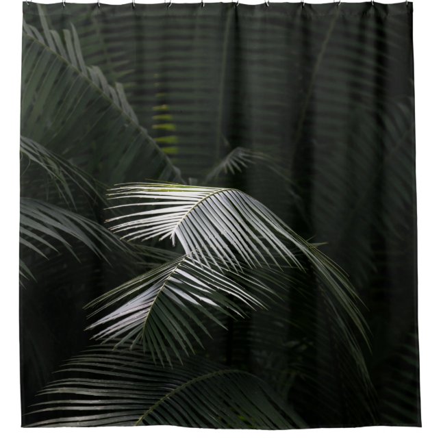 RIDEAUX DE DOUCHE PLANTE FEUILLES VERTES (Devant)