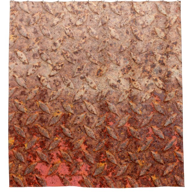 Rideaux De Douche Plaque d'acier rouillé, texture de métal grungy. (Devant)
