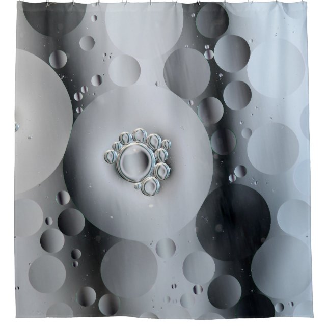 Rideaux De Douche Plaque en céramique blanche et noire (Devant)