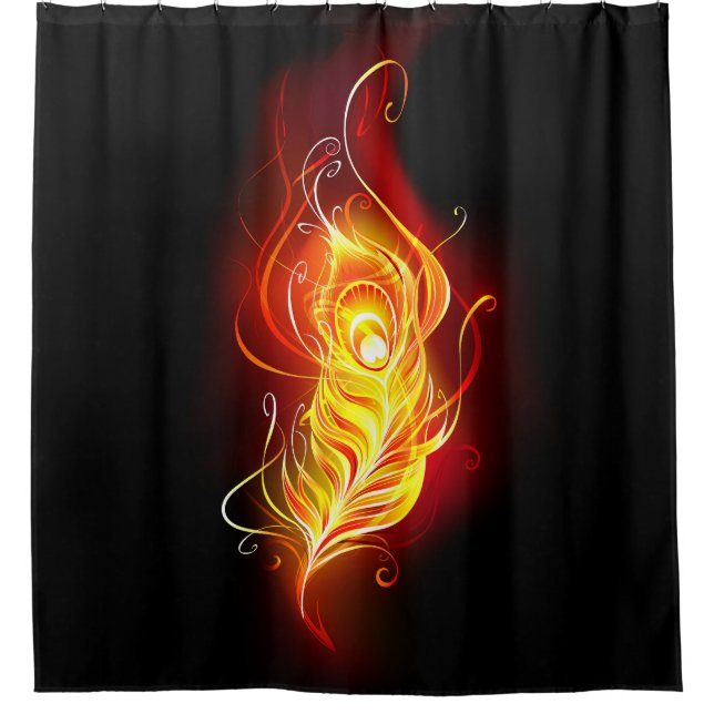 Rideaux De Douche Plumes de paquetage de feu (Devant)