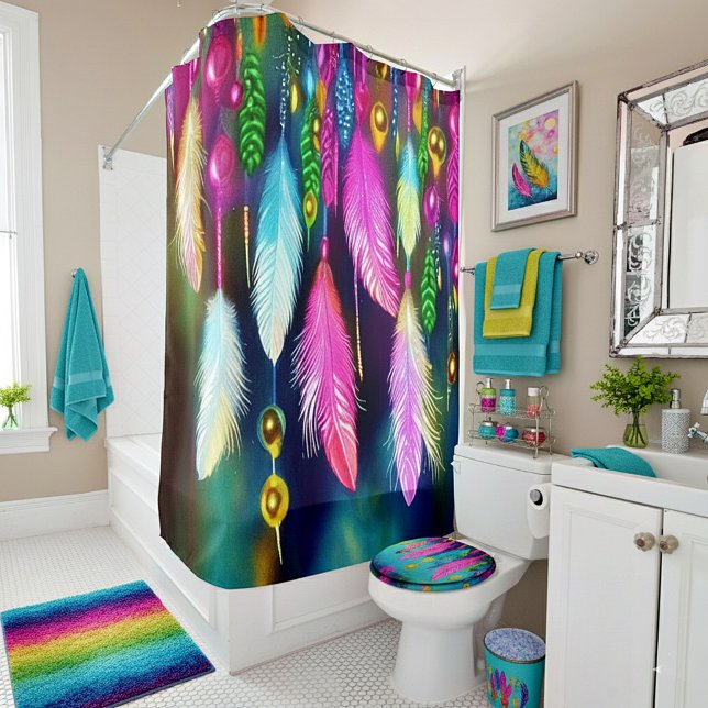 Rideaux De Douche Plumes et perles (Créateur téléchargé)