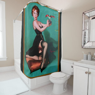 Rideaux De Douche Plumes rouillées par Gil Elvgren