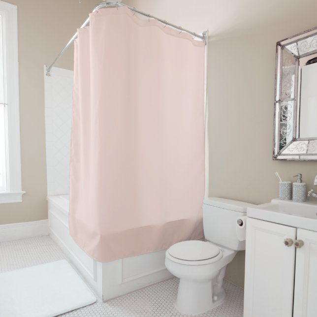 Rideaux De Douche Plutôt Solide Pastel Blush Pink (En situation)