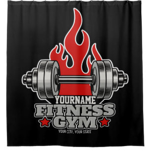 Rideaux De Douche Poids Personnalisé Levant Dumbbell Fitness Gym