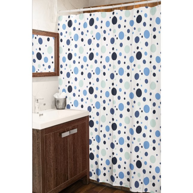 Rideaux De Douche Point bleu vif et audacieux (Créateur téléchargé)