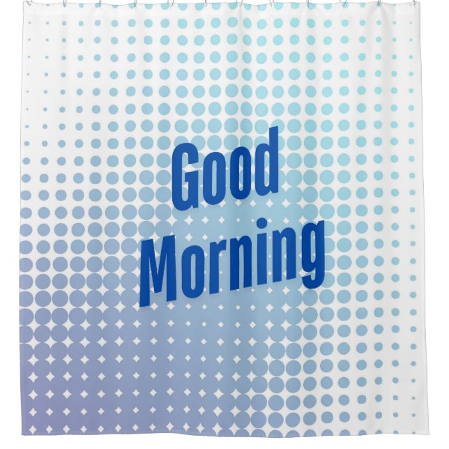 Rideaux De Douche Points Bleus du bon matin (Devant)