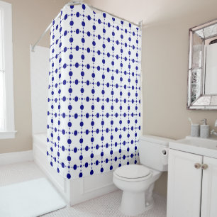 Rideaux De Douche Points de bleu marine, Motif à pois, Pois