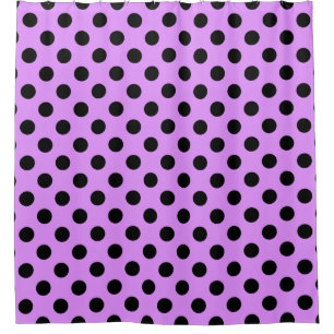 Rideaux De Douche Points noirs sur lilas