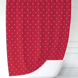 Rideaux De Douche Points rouges et blancs