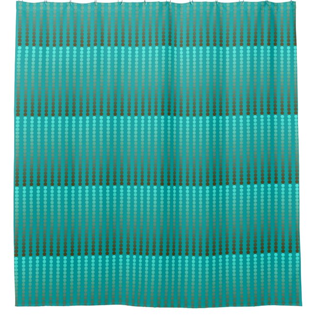 Rideaux De Douche Points satinés - gris turquoise et étain (Devant)