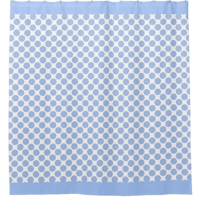 Rideaux De Douche Pois bleu ciel (Devant)
