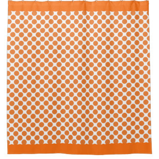Rideaux De Douche Pois Citrouille Orange