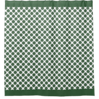 Rideaux De Douche Pois de Hunter Green