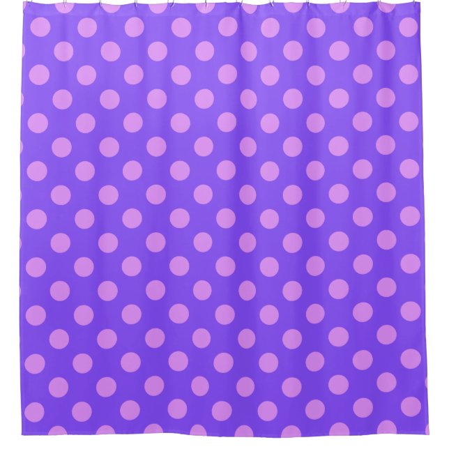 Rideaux De Douche Pois Lilac sur periwinkle (Devant)