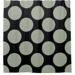 Rideaux De Douche Pois personnalisables Motif toute couleur en noir