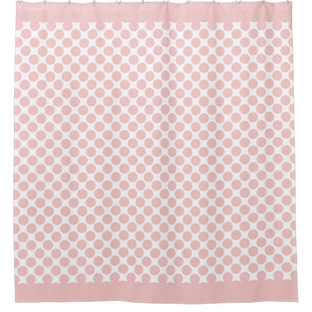 Rideaux De Douche Pois Roses du Quartz rose (Devant)