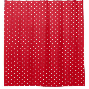 Rideaux De Douche Pois rouge chic