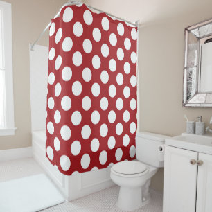 Rideaux De Douche Pois rouges, Motif à points polka, points, pointil