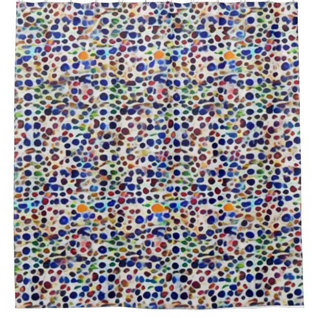 Rideaux De Douche pois unique à l'orientale (Devant)