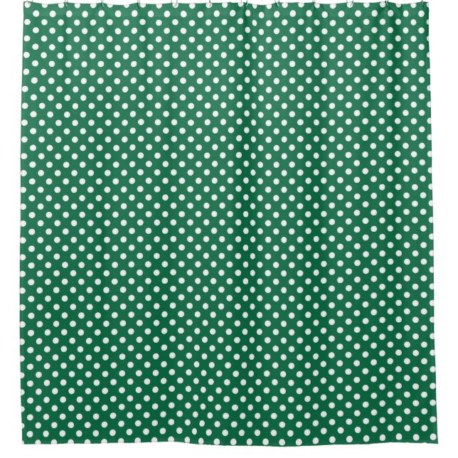 Rideaux De Douche pois verts, blancs et verts (Devant)