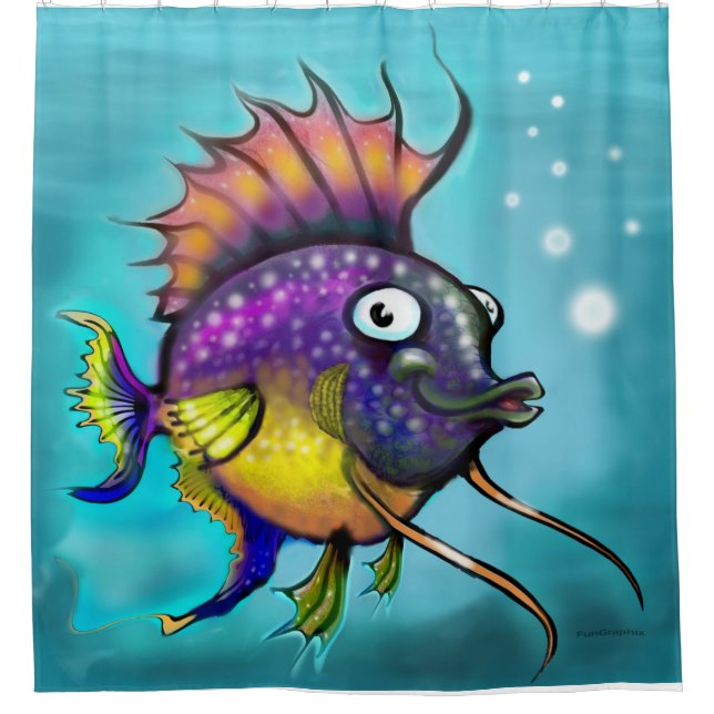 Rideaux De Douche Poisson arc-en-ciel (Devant)