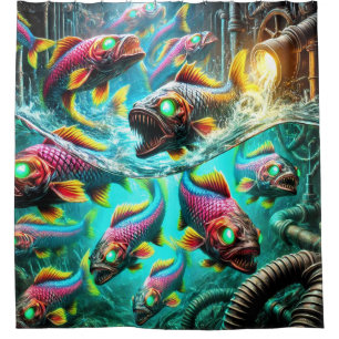 Rideaux De Douche Poisson Artsy